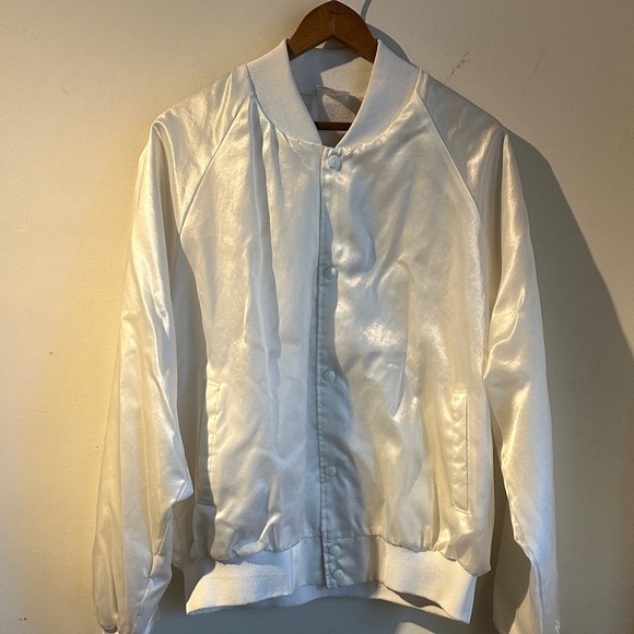Vintage White Beach Club Bomber Jacket - Picture 3 of 4